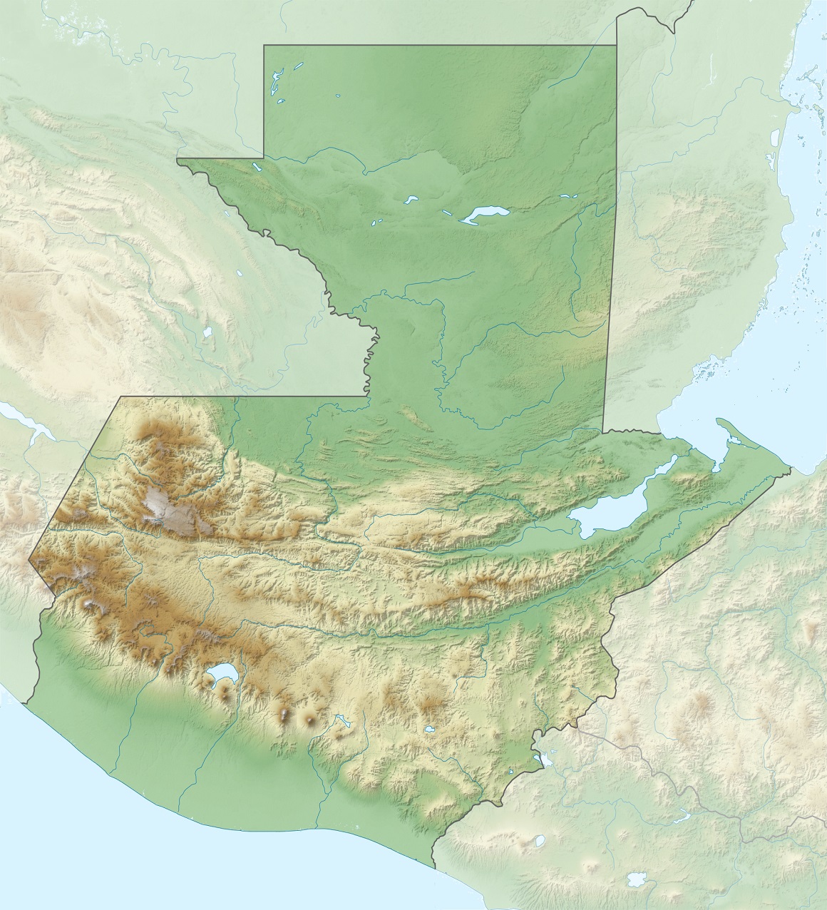 Foto fra Chichicastenango, Guatemala – Relief map of Guatemala