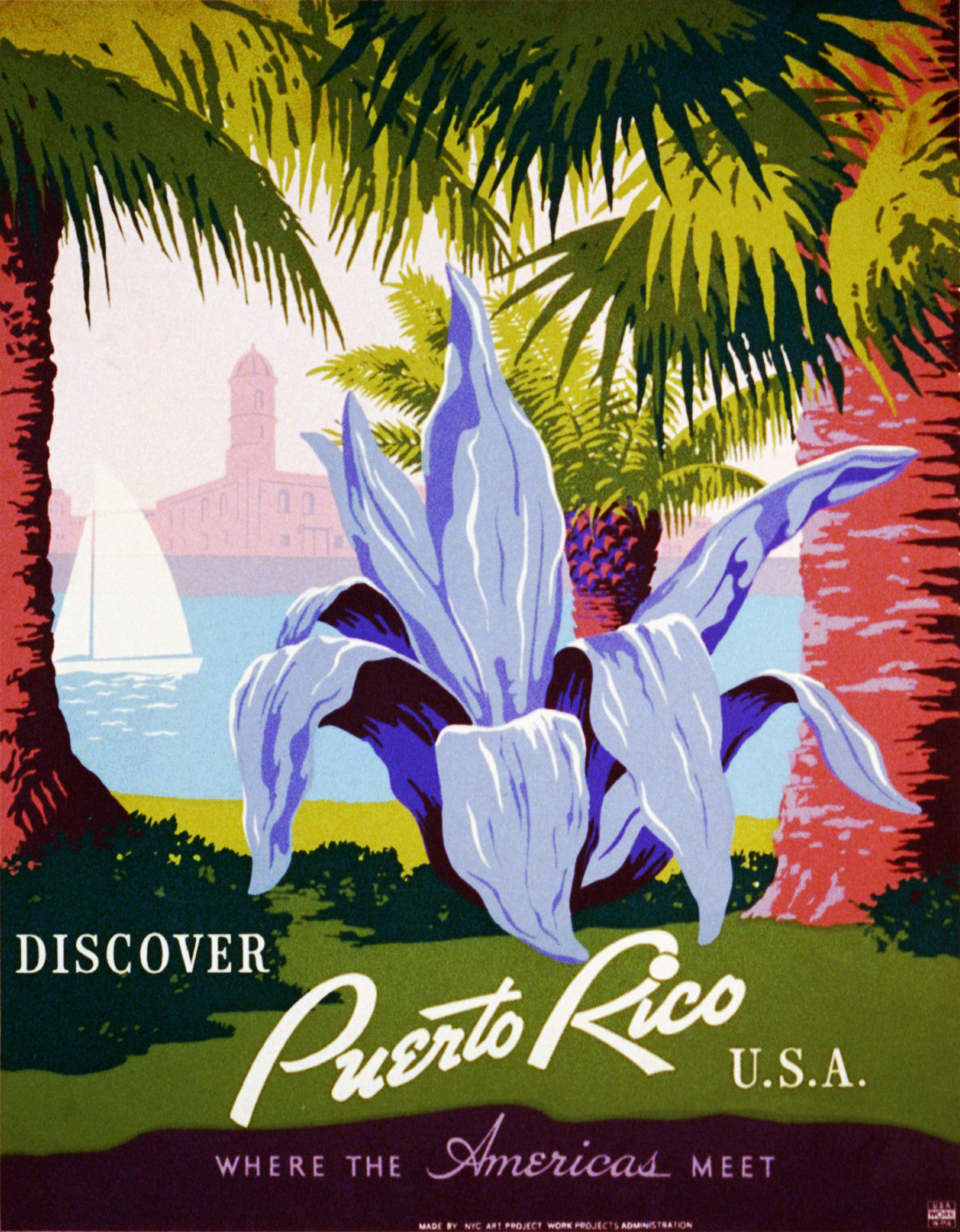 Foto fra Puerto Rico – Discover Puerto Rico U.S.A., WPA poster - park