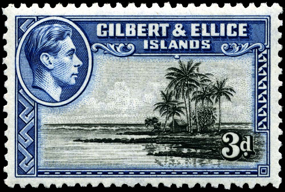 Foto fra Kiribati – Stamp Gilbert Ellice Islands 1939 3p