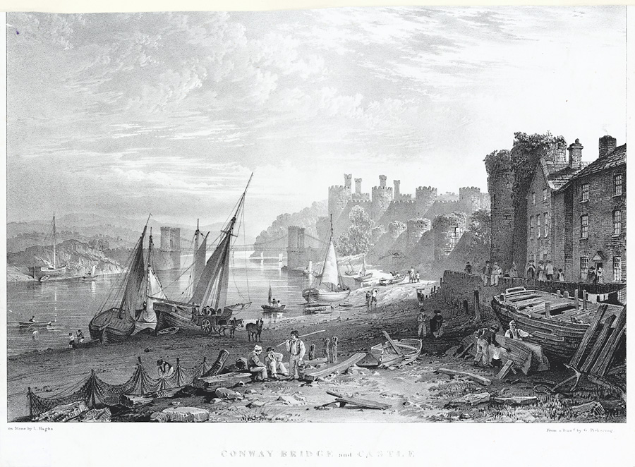 Foto fra Conwy, Wales – Conway Bridge and Castle, North Wales