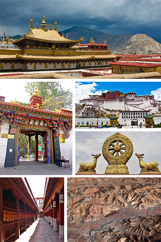 Foto fra Tibet - Lhasa, Kina – Collage of views of Lhasa, Tibet