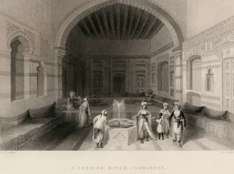 Foto fra Damaskus, Syria – A Turkish Divan-Damascus - Carne John - 1836