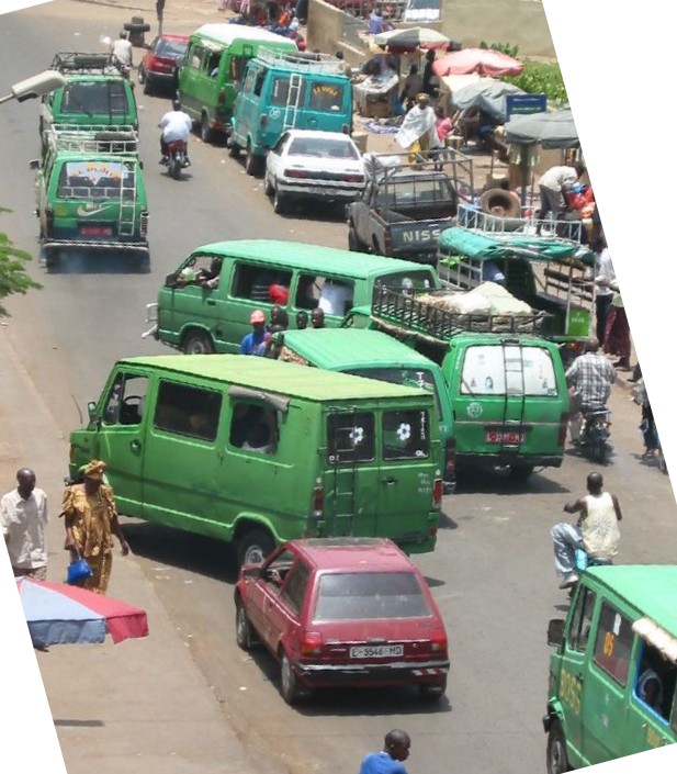 Foto fra Bamako, Mali – Taxi vans in Bamako