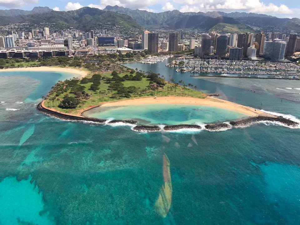 Foto fra Oahu, Hawaii – Part of Oahu as seen from a helicopter