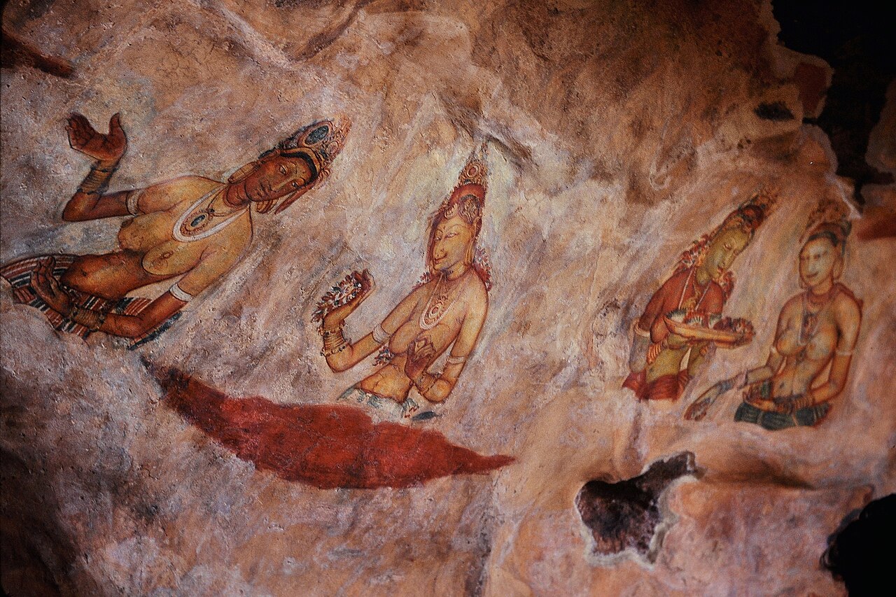 Foto fra Sigiriya, Sri Lanka – Sigiriya, Wolkenmädchen 3