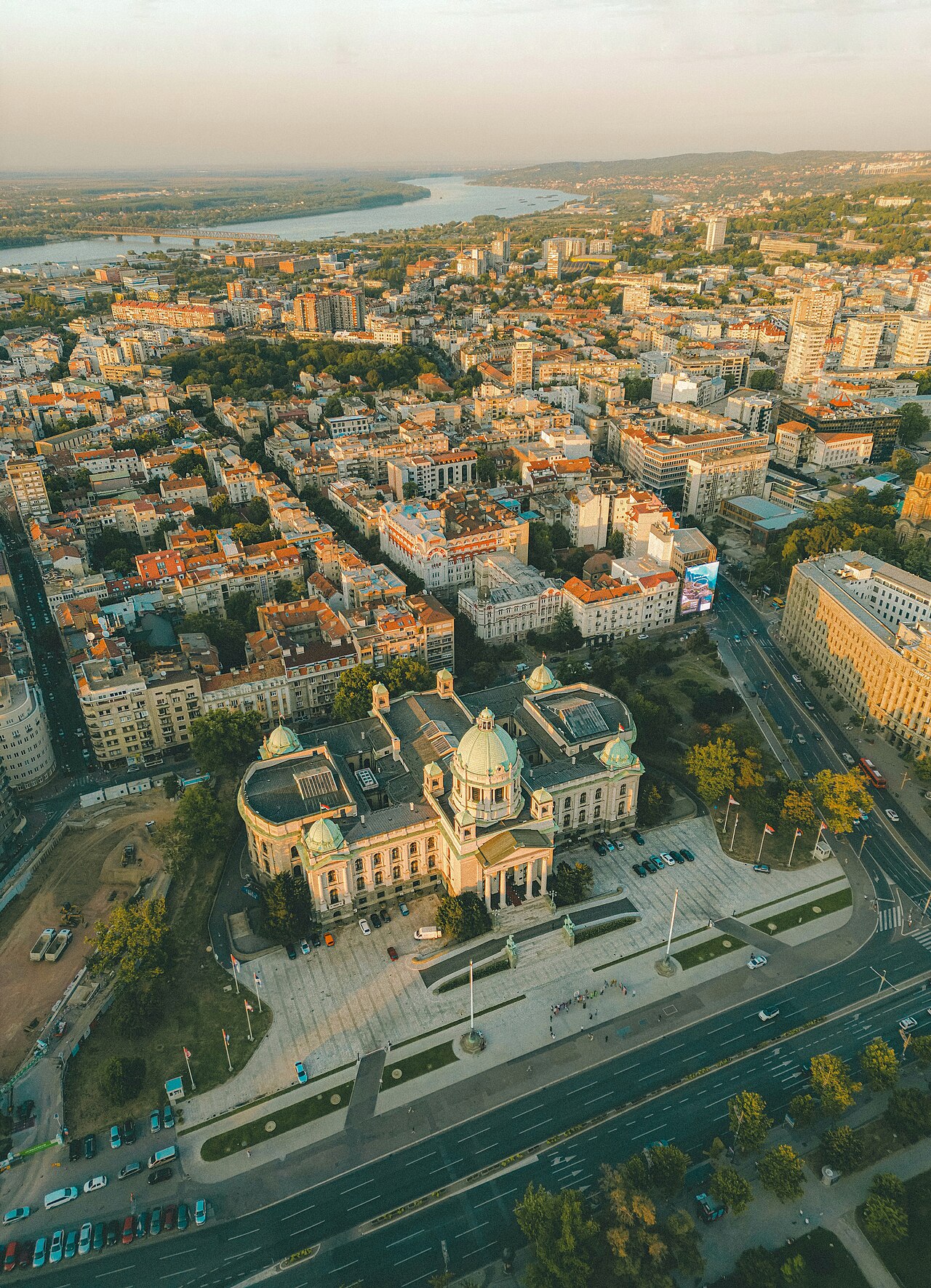 Foto fra Belgrade, Serbia og Montenegro (tidl. Jugoslavia) – Belgrade by drone view
