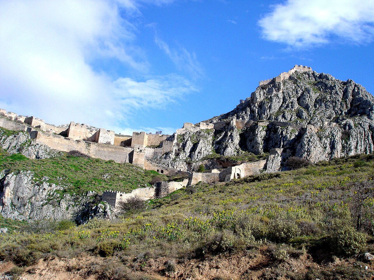 Foto fra Peloponnes, Hellas – Akrokorinth nordmauern