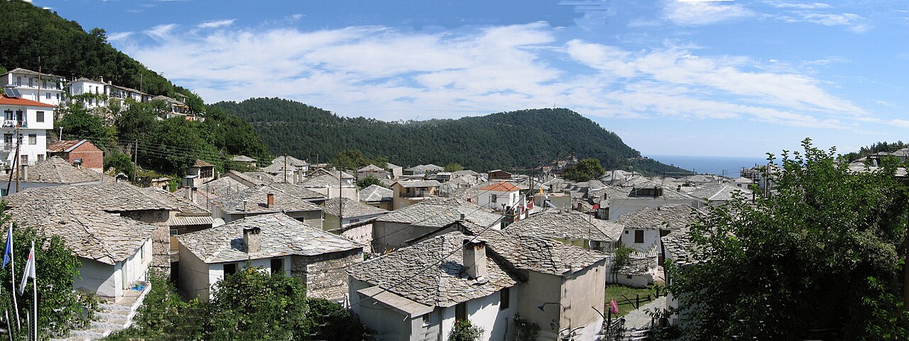 Foto fra Thassos, Hellas – Panagia Schieferdächer C