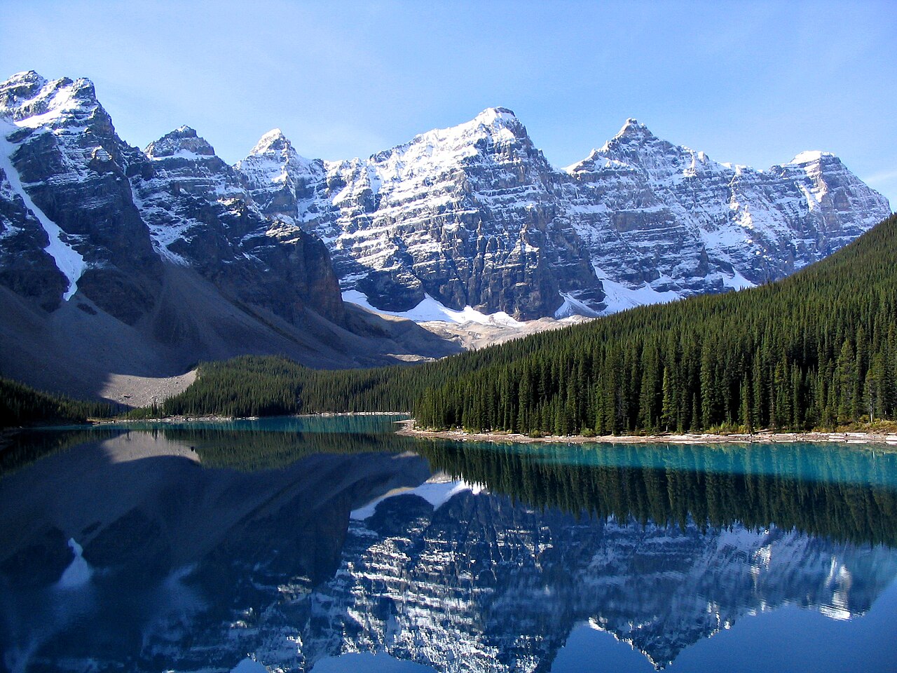 Foto fra Rocky Mountains, Canada – Moraine Lake 17092005