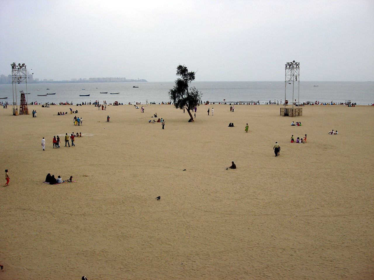 Foto fra Bombay, India – Chowpatti Beach (Girgaum Chowpatty)