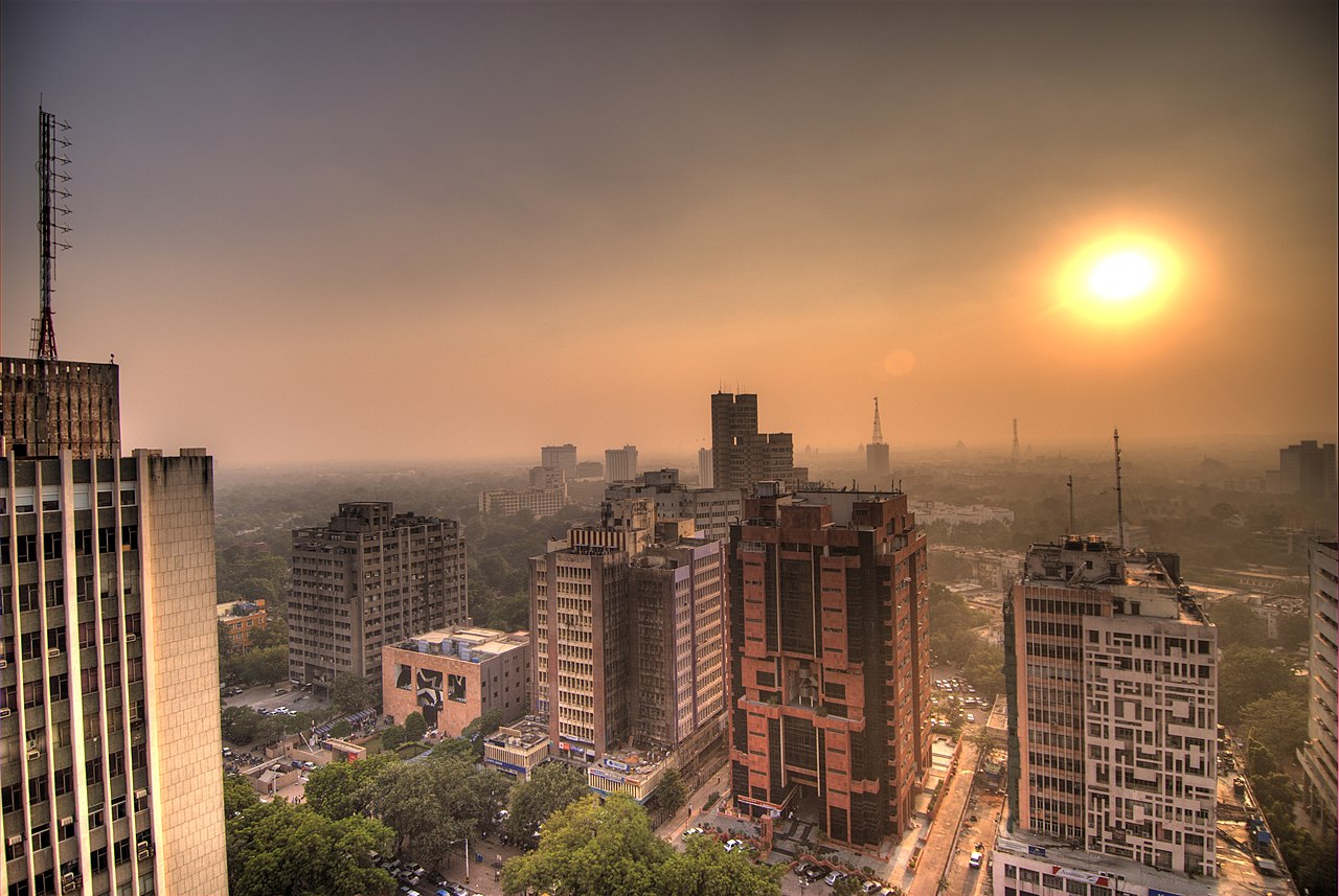 Foto fra New Delhi, India – Connaught Place sunset