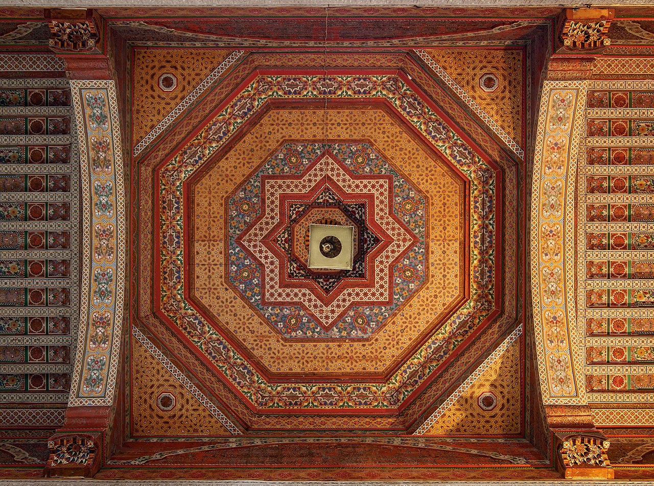 Foto fra Marokko – Bahia palace celing 1205