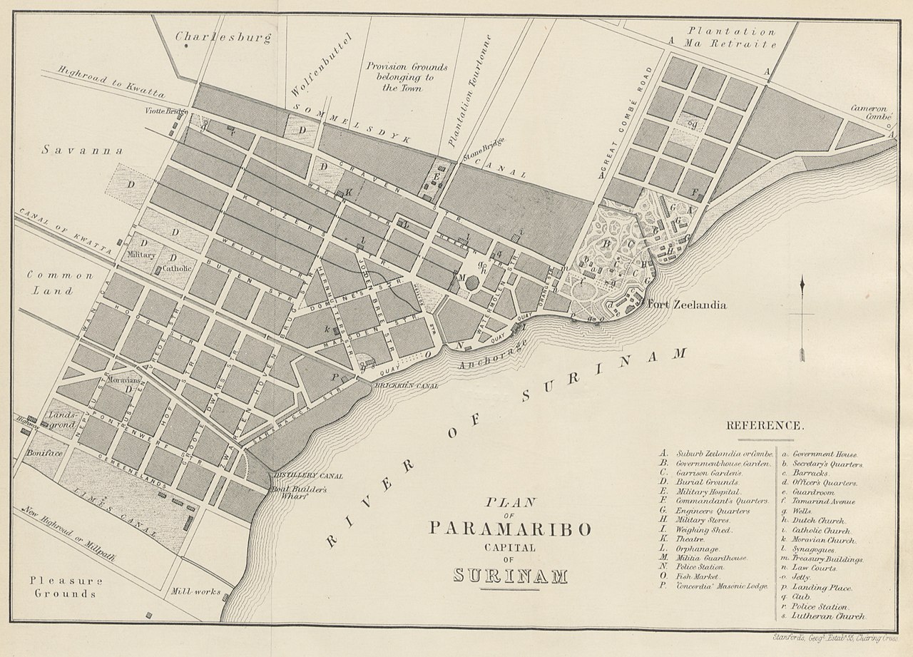 Foto fra Paramaribo, Surinam – Plan von Paramaribo